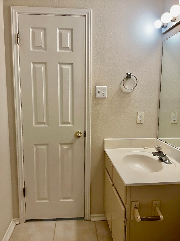 1313 Terra Street Round Rock, TX 78665 - Photo 19 of 25 a bathroom with a sink a mirror and a shower