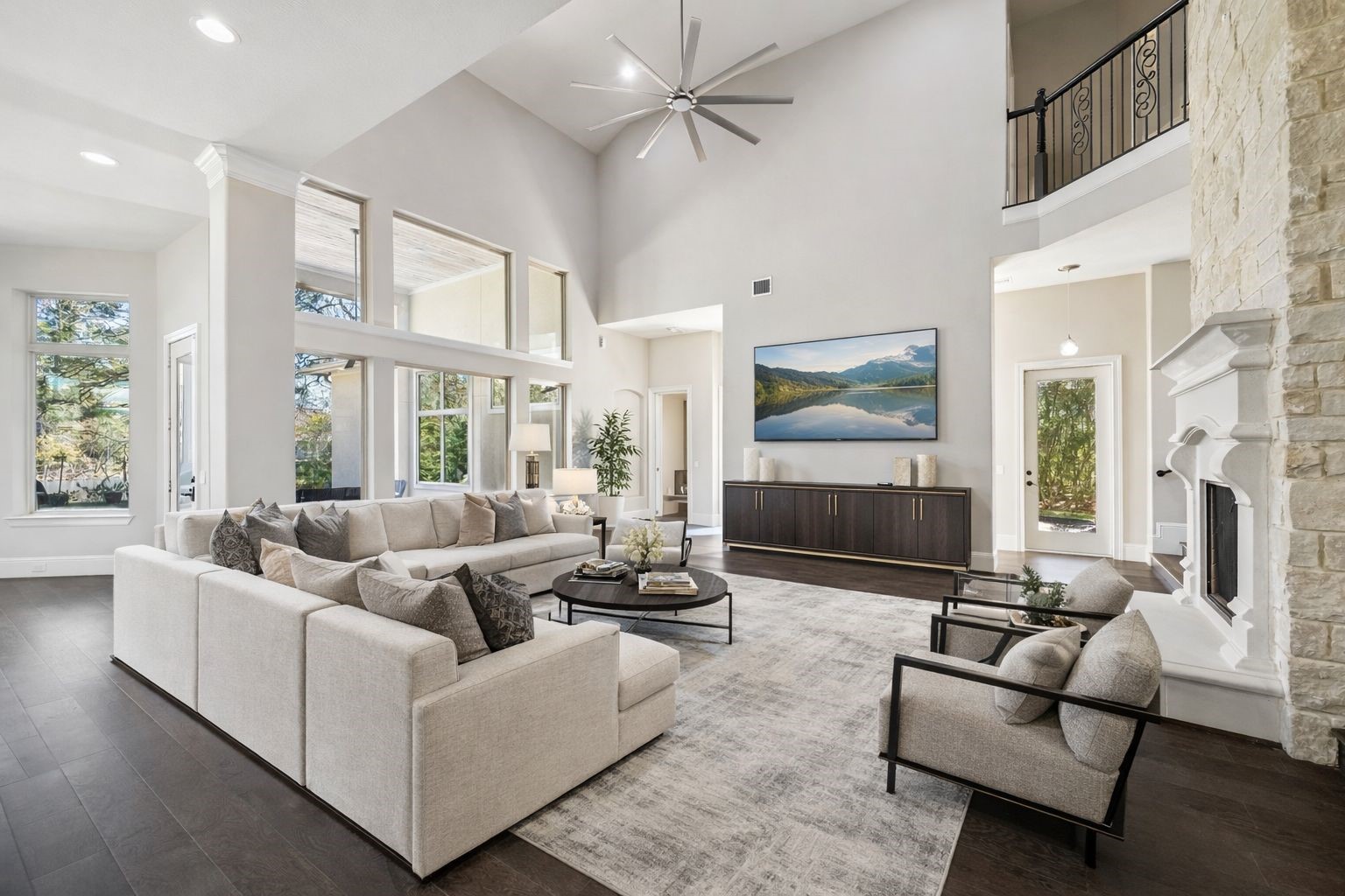 21018 Kings River Point Kingwood, TX 77346 - Photo 14 of 50 a living room with furniture and a large window