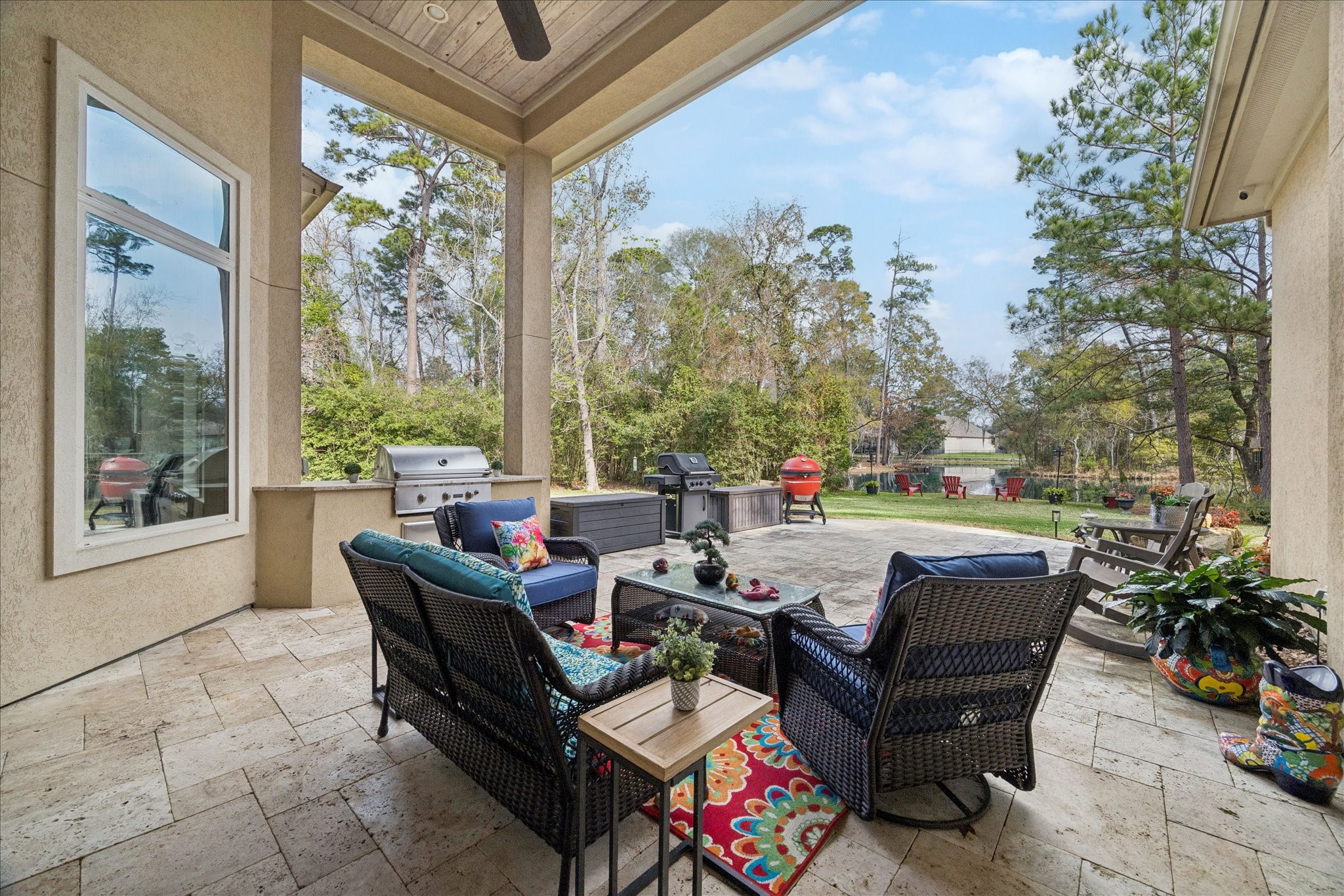 21018 Kings River Point Kingwood, TX 77346 - Photo 43 of 50 a outdoor living space with furniture and garden view