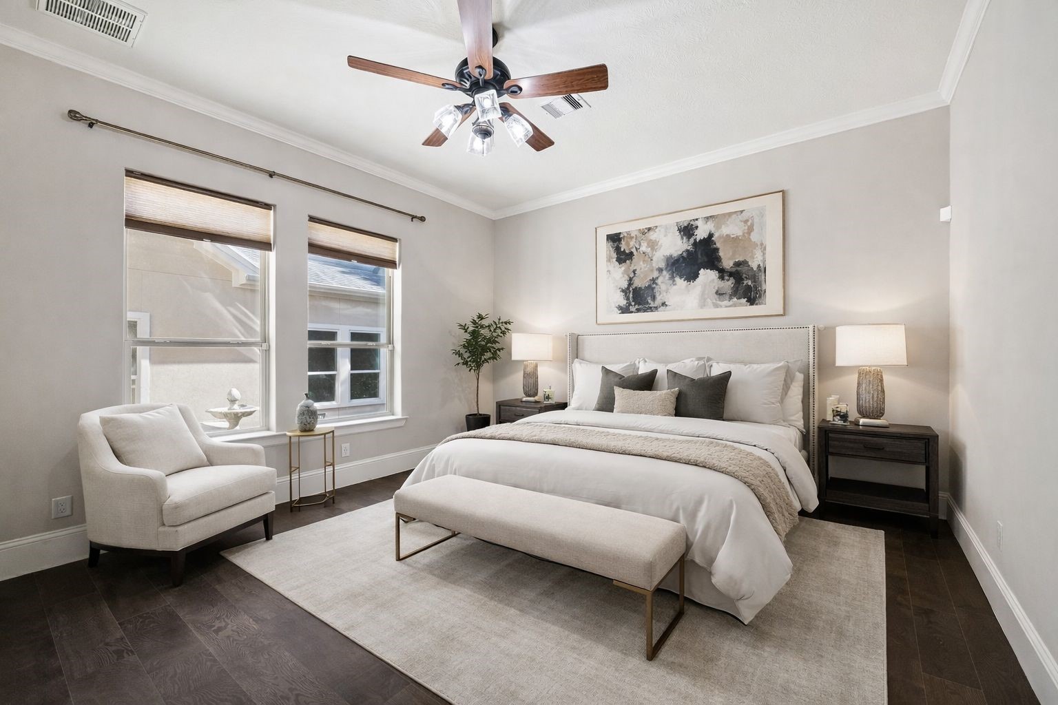 21018 Kings River Point Kingwood, TX 77346 - Photo 10 of 50 a spacious bedroom with a bed couch and a large window