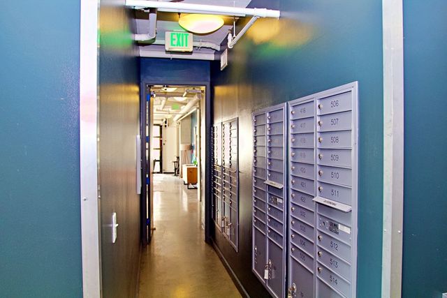 a view of a building with a street view