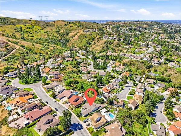 an aerial view of multiple house