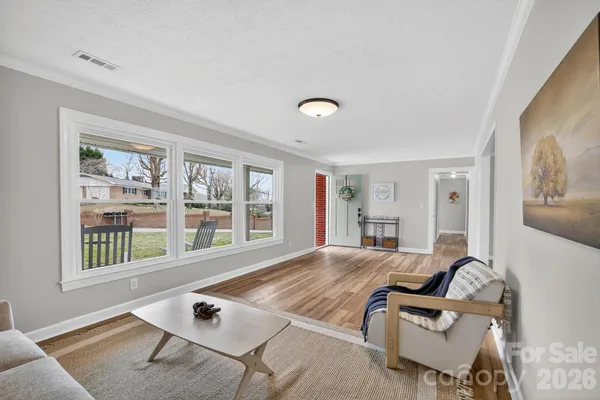 a room with furniture and windows