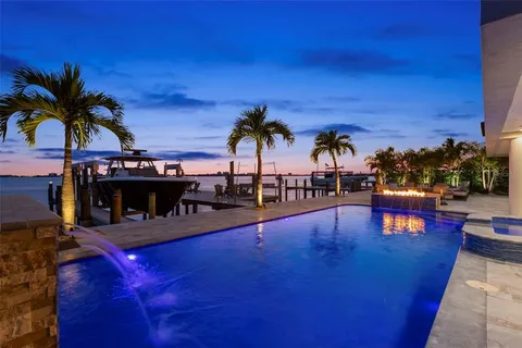 a view of a building with swimming pool