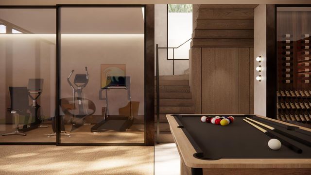 a view of a livingroom with furniture and wooden floor