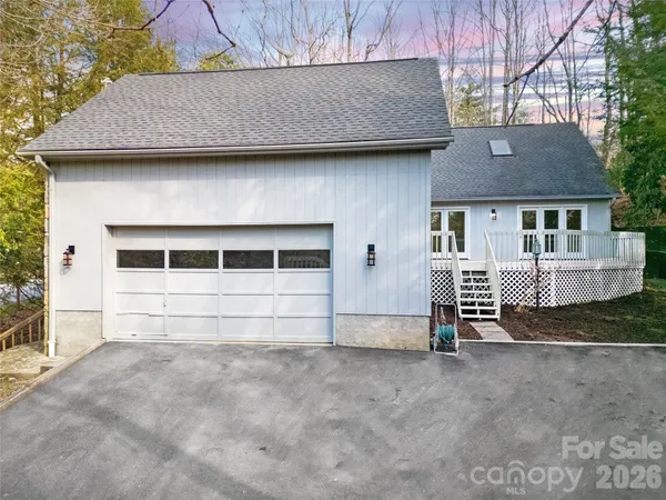 a house with white door