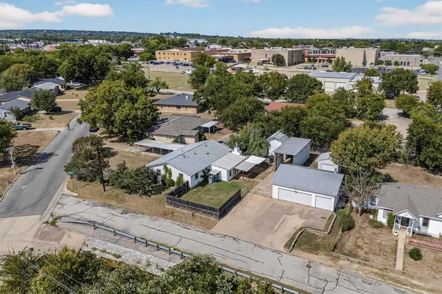 an aerial view of multiple house