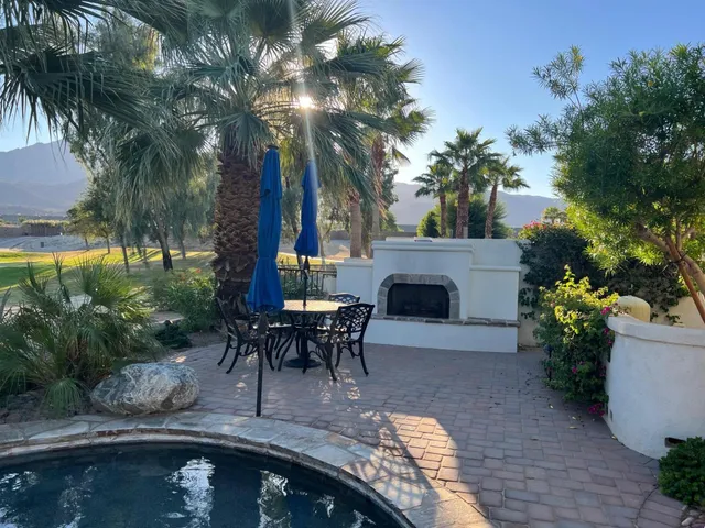 a view of a city and a mountain