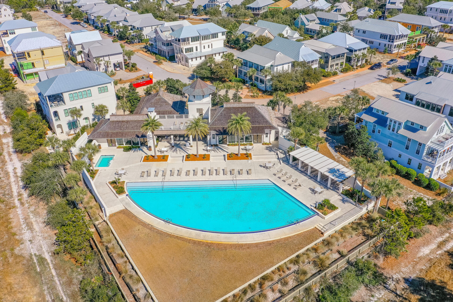 Lot 139 Cypress Dunes Santa Rosa Beach Santa Rosa Beach, FL 32459 - Photo 2 of 10 an aerial view of residential house with outdoor space and swimming pool