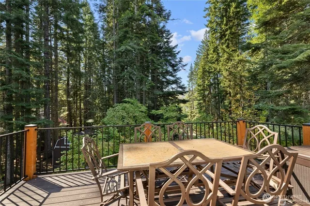 a view of lake with green space