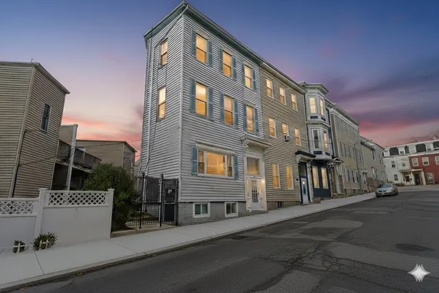 a front view of a building