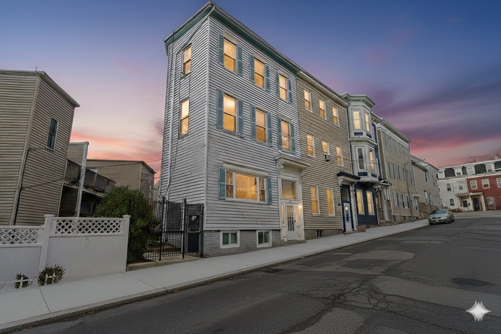 a front view of a building