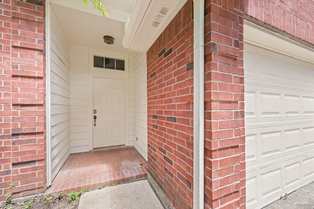 a view of a brick building