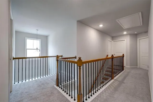 a view of a hallway with entryway