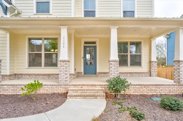 a front view of a house