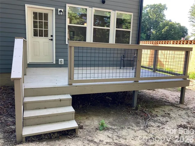 a view of outdoor space and deck