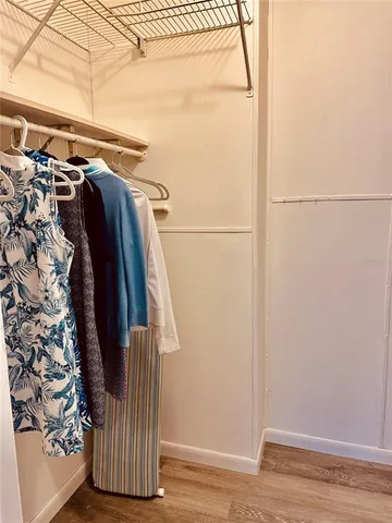 a view of a walk in closet