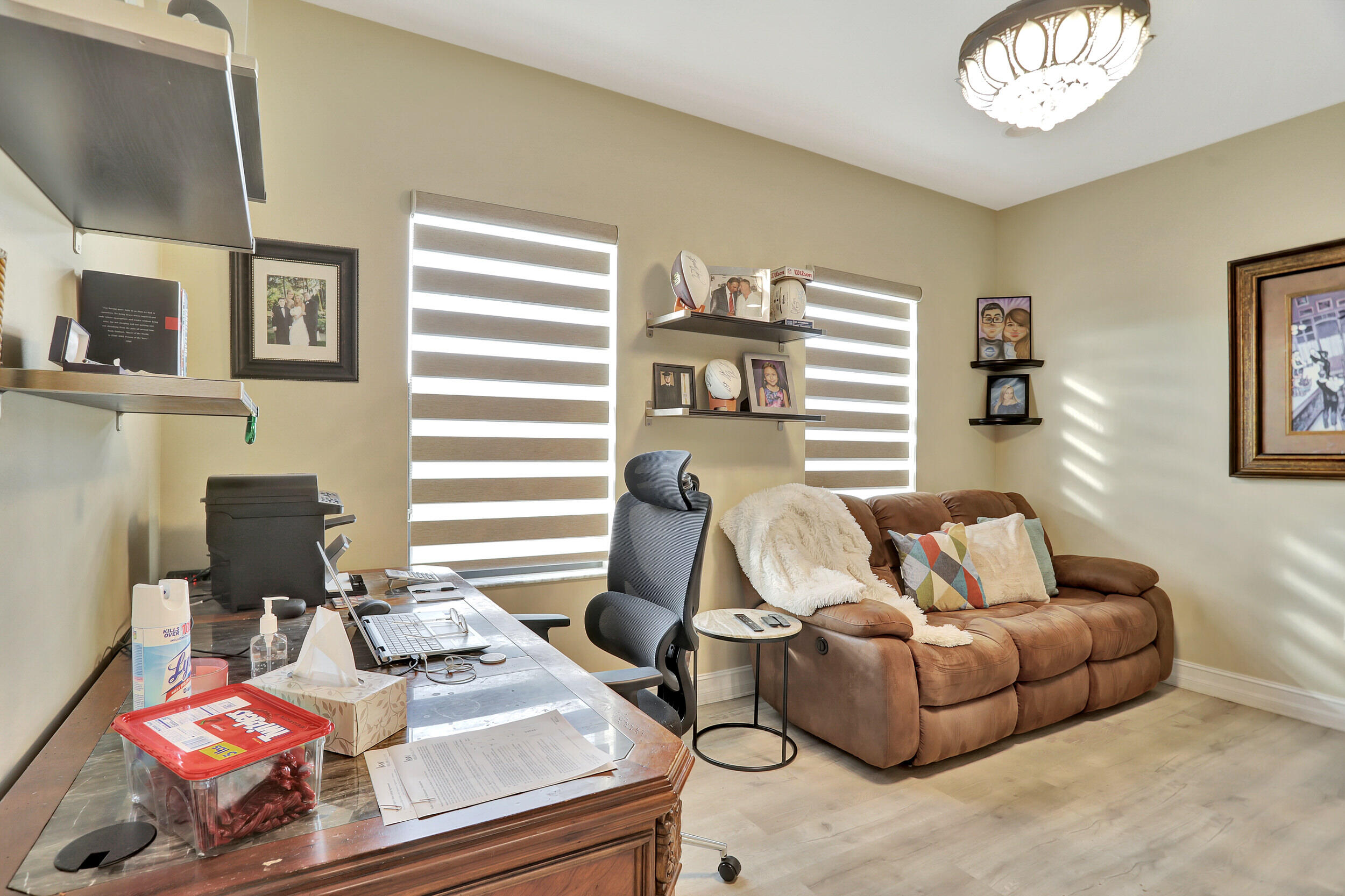 9517 Glider Way Boca Raton, FL 33428 - Photo 33 of 60 a living room with furniture and a chandelier