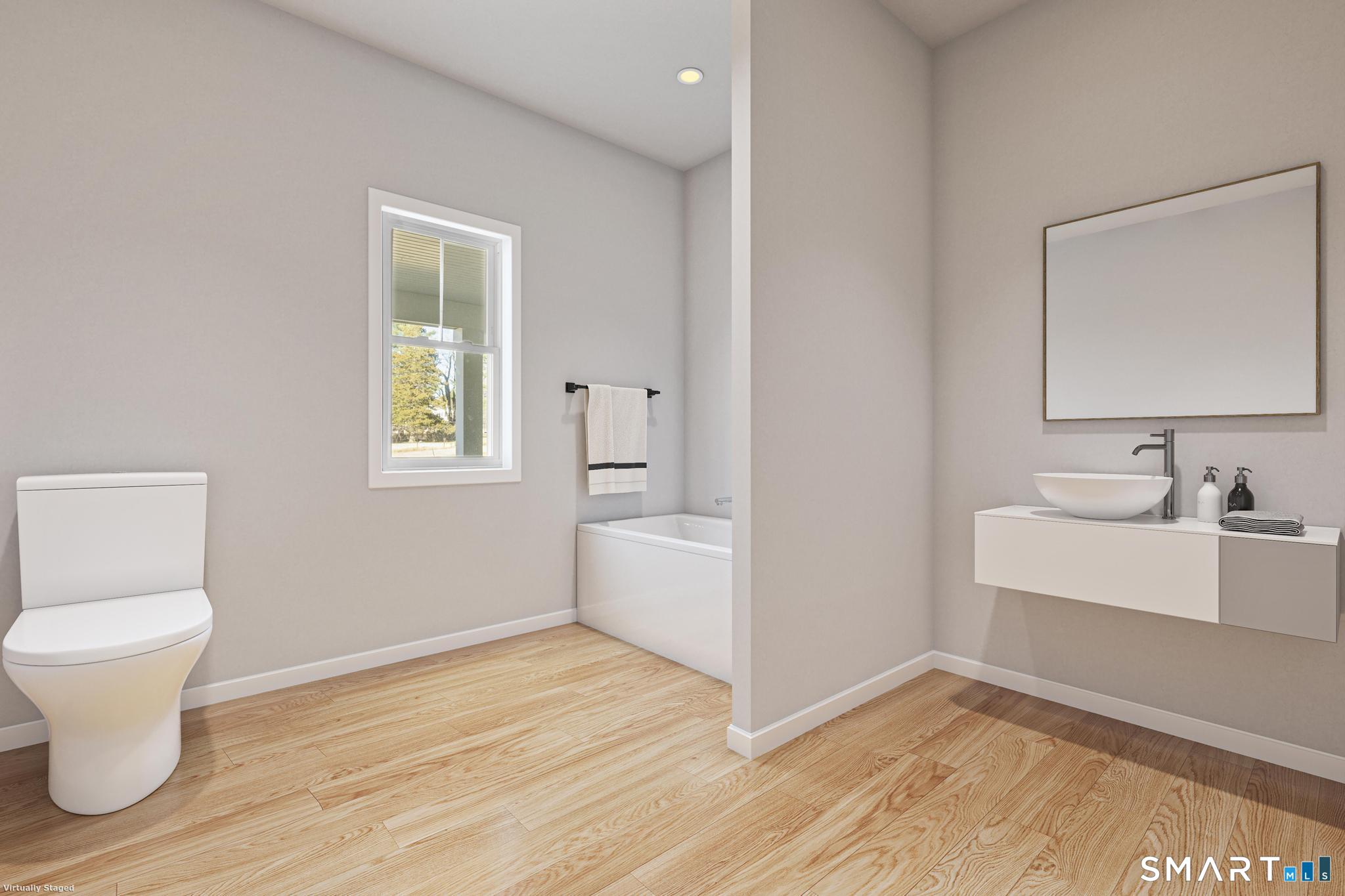 154 B Long Meadow Hill Road Brookfield, CT 06804 - Photo 15 of 37 a bathroom with a sink and a toilet