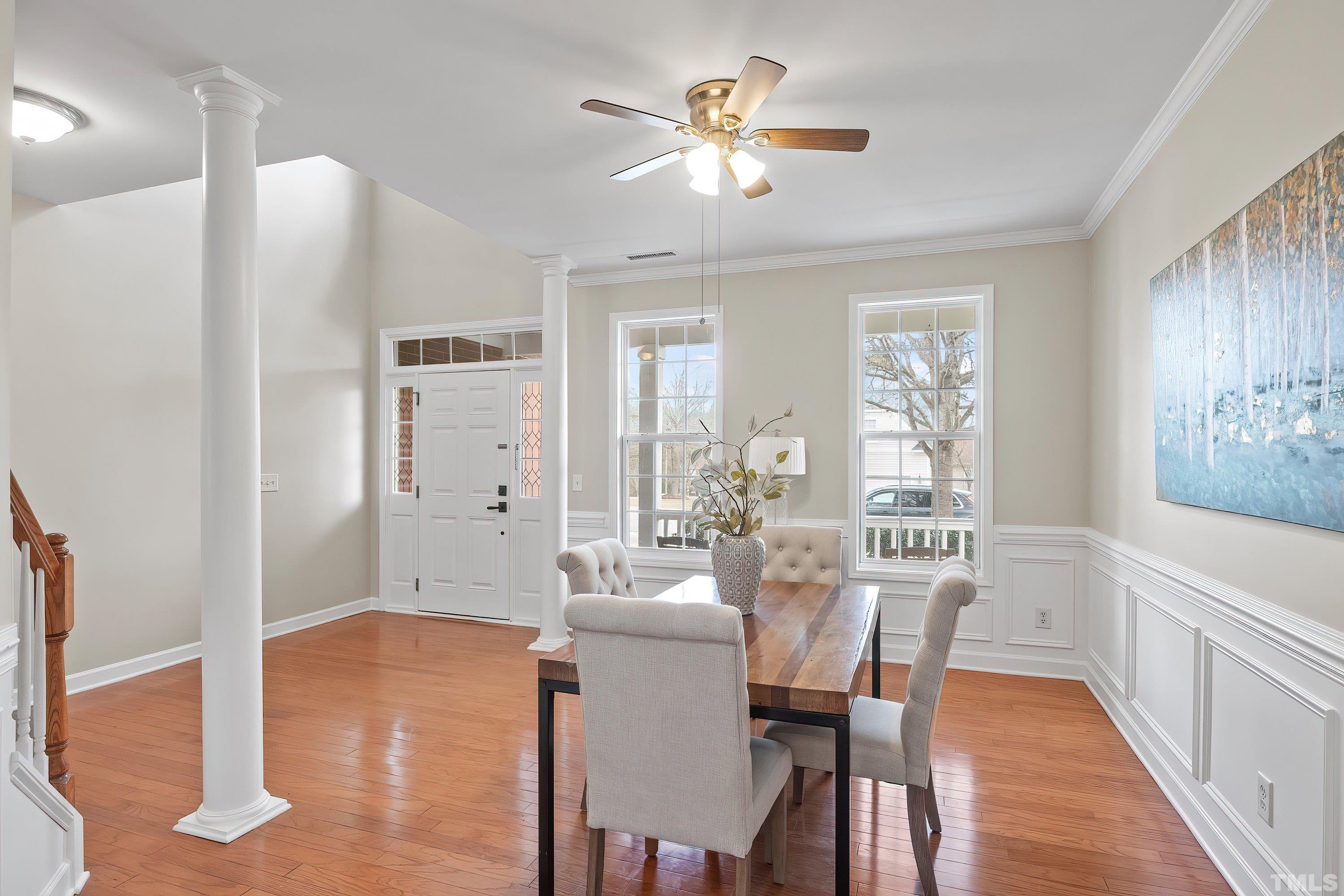 5225 Holly Ridge Farm Road Raleigh, NC 27616 - Photo 6 of 61 a view of a dining room with furniture window and wooden floor