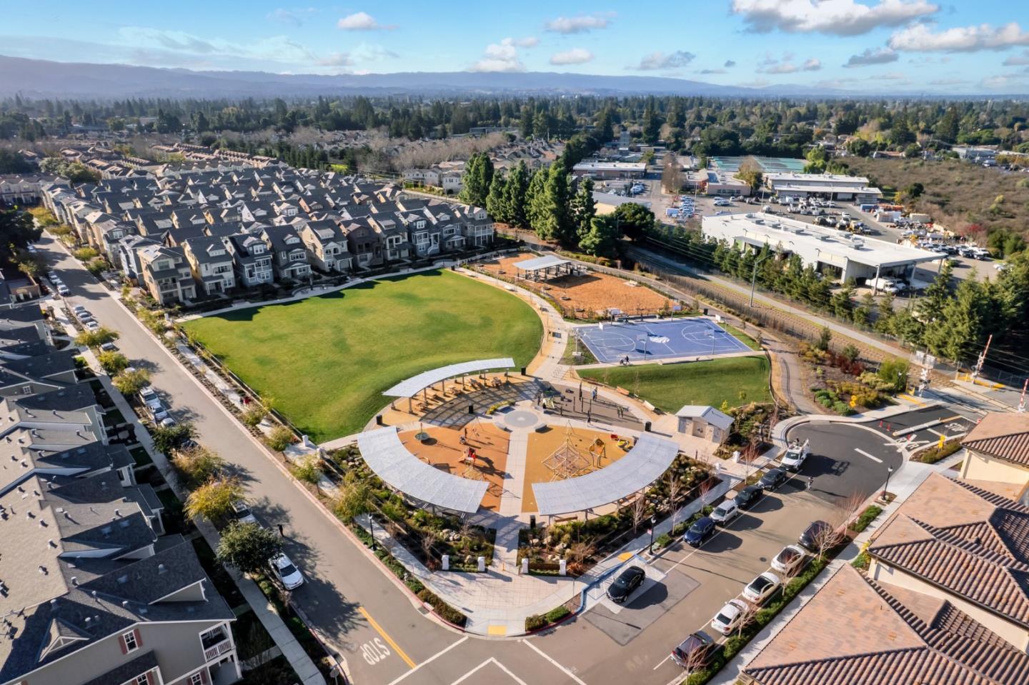 3911 Degree Lane Mountain View, CA 94043 - Photo 48 of 54 an aerial view of a pool patio and outdoor seating