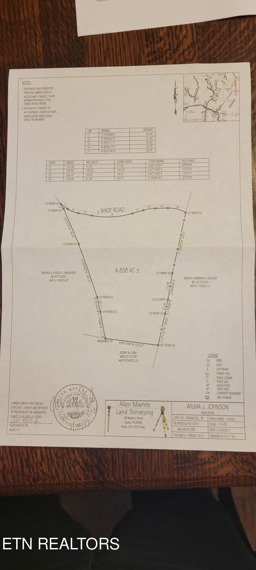 4.8-ac Wade Road Sparta, TN 38583 - Photo 19 of 19 Wade Rd survey