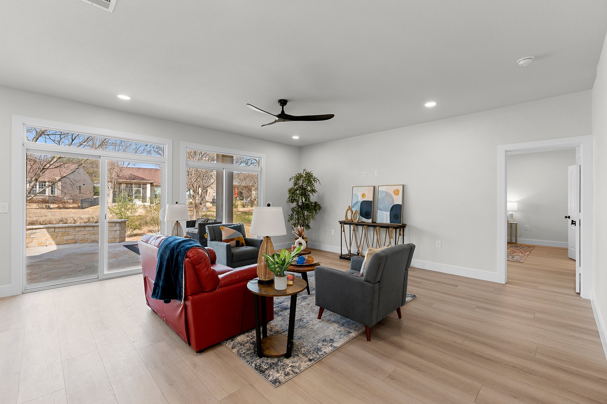 206 Armstrong Drive Georgetown, TX 78633 - Photo 13 of 39 a living room with furniture and a wooden floor