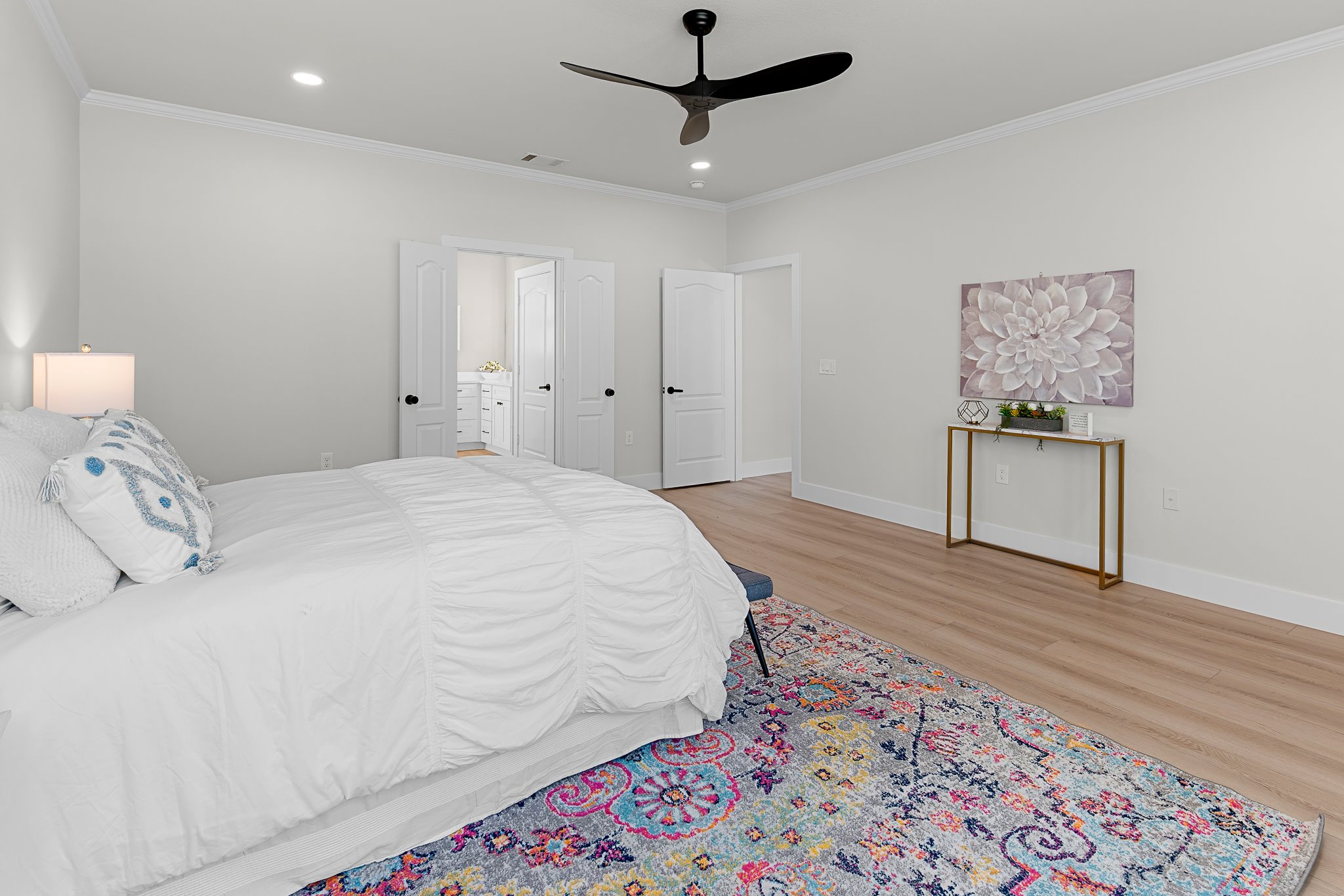 206 Armstrong Drive Georgetown, TX 78633 - Photo 28 of 39 a spacious bedroom with a bed and a dresser