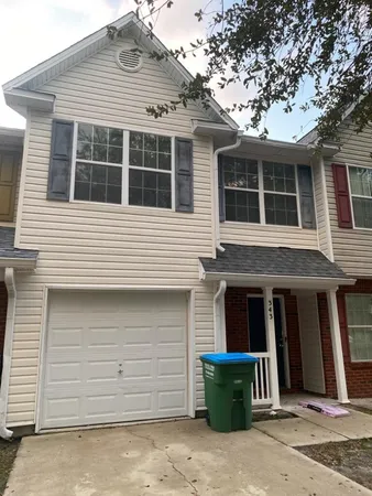 a front view of a house