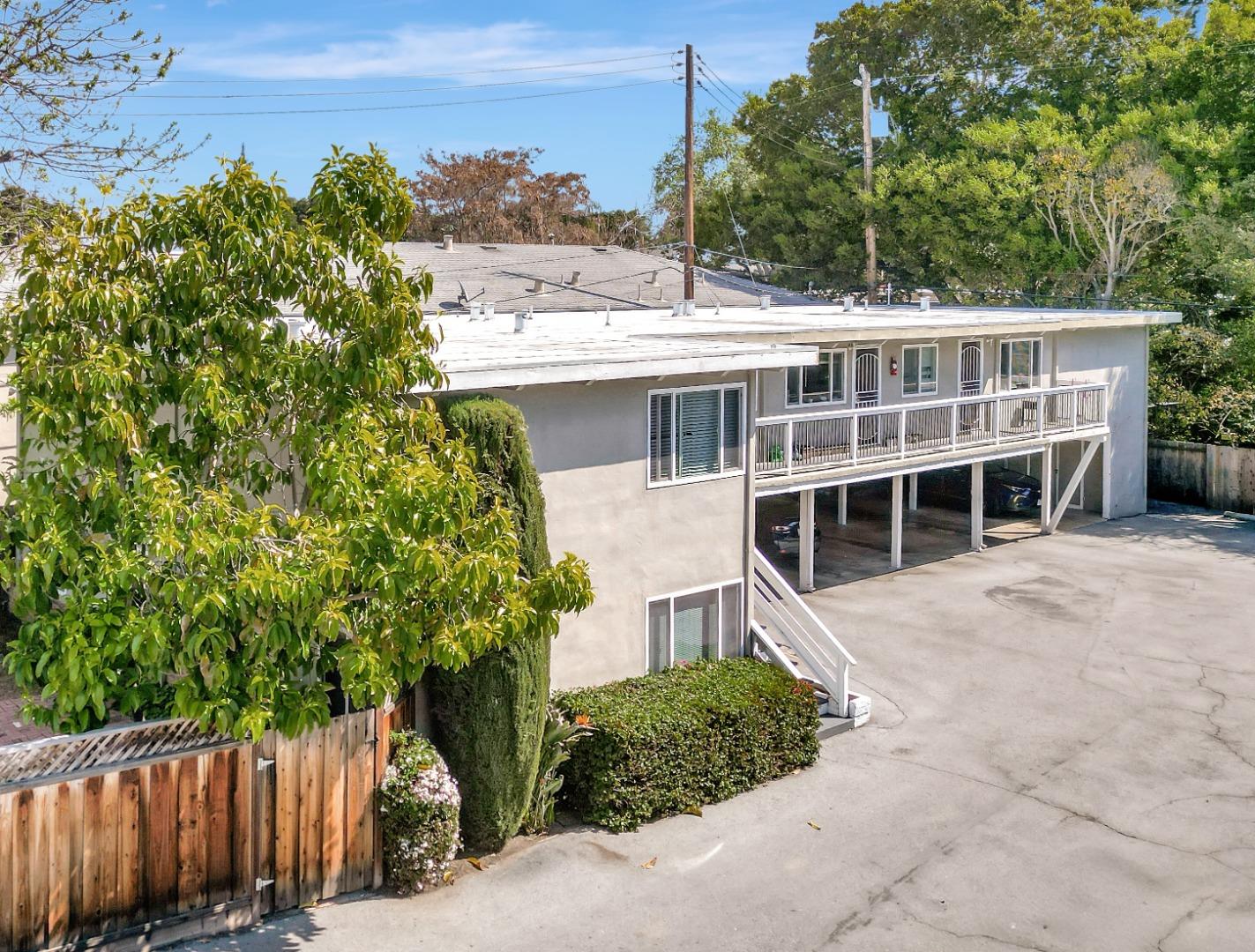 a house view with a garden space