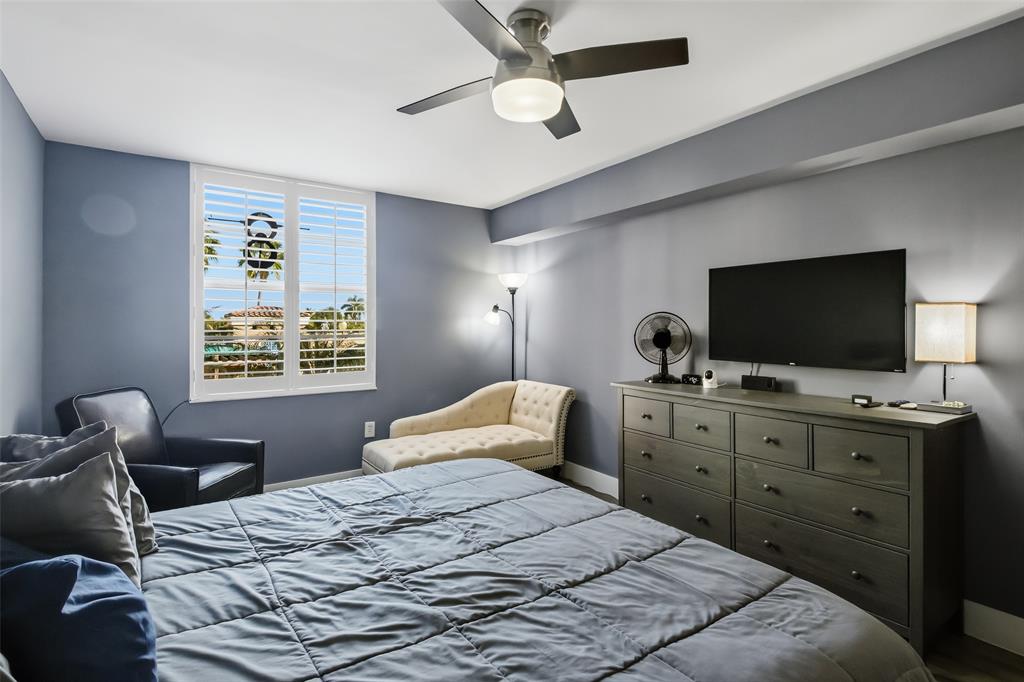520 Southeast 5th Avenue, Unit 3208 Fort Lauderdale, FL 33301 - Photo 38 of 71 a bedroom with a bed and a flat screen tv