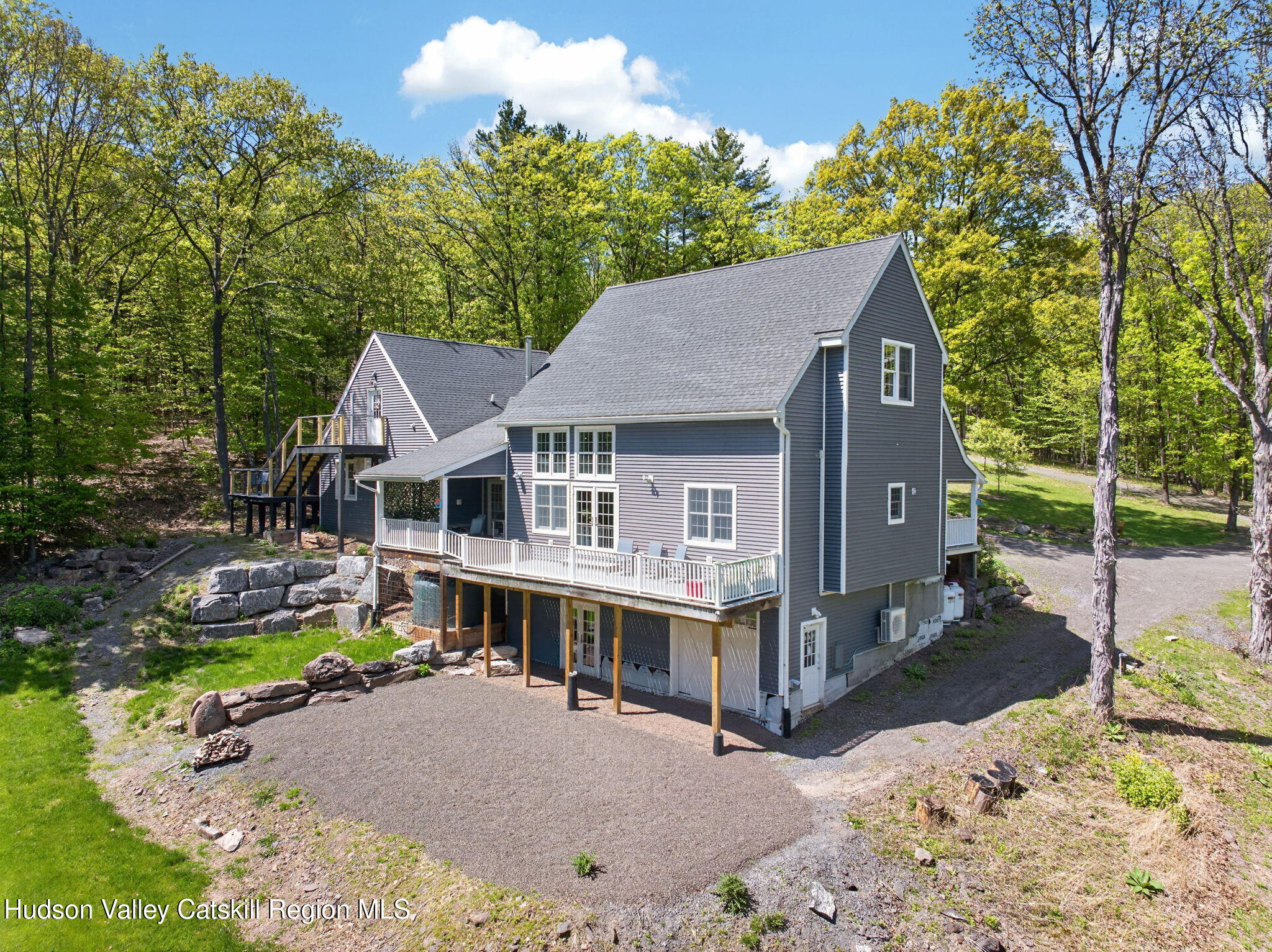 322 Morrison Road Acra, NY 12405 - Photo 31 of 49 a aerial view of a house with yard and trees in the background