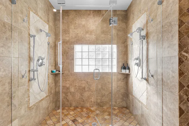 a view of a kitchen with a window