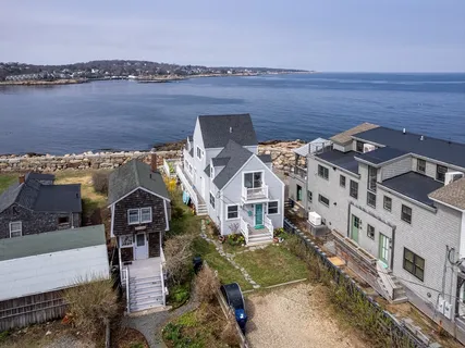 an aerial view of a city