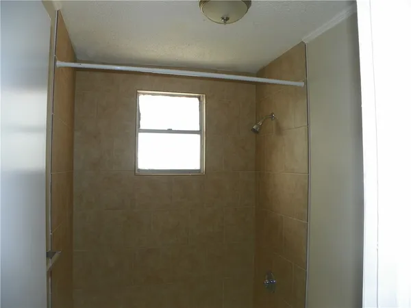 a bathroom with a window