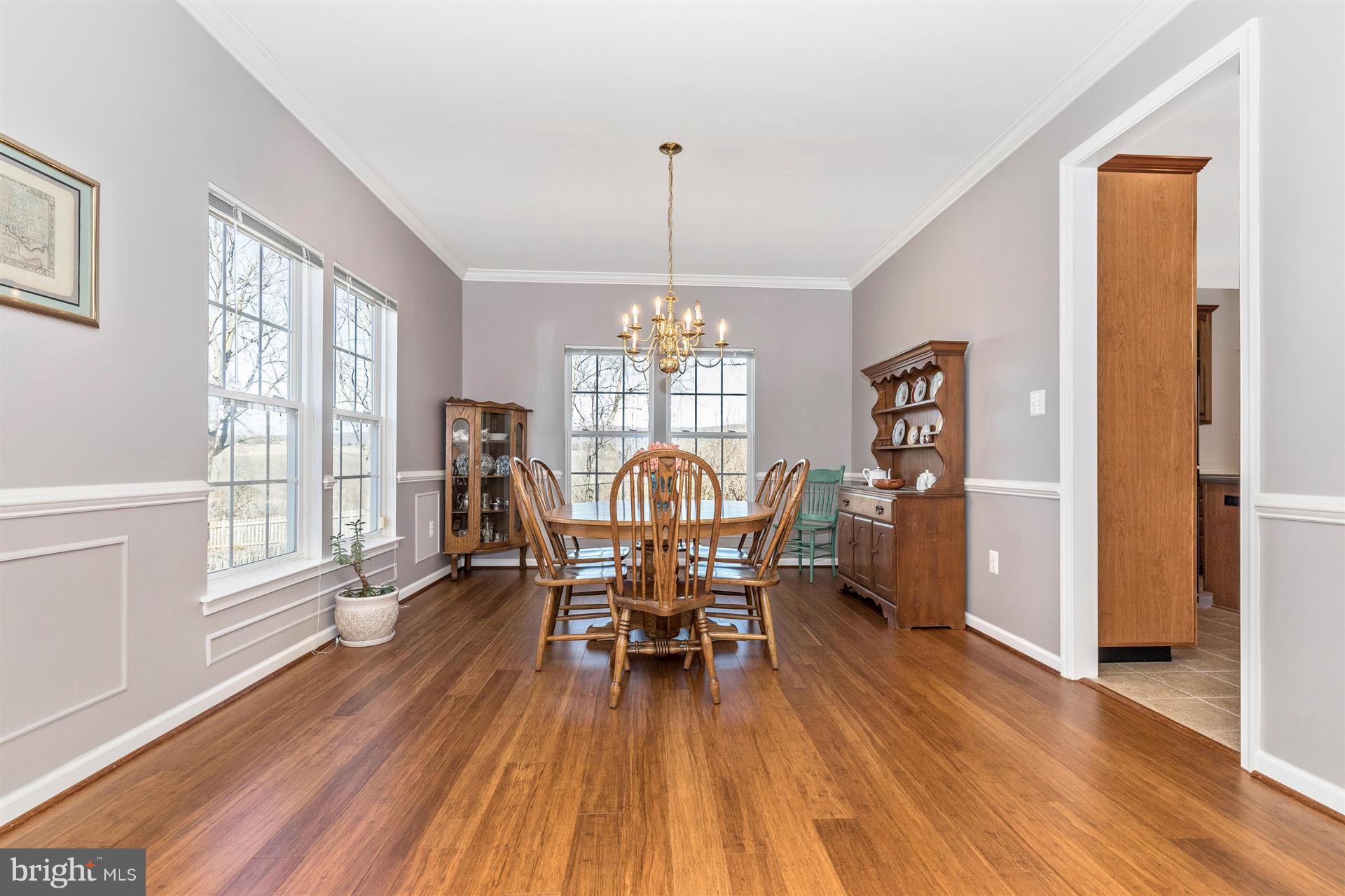 202 North Pointe Terrace Middletown, MD 21769 - Photo 7 of 30 Large dining space w/ bamboo floors and chair rail