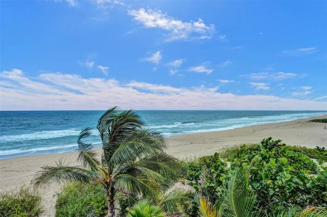 a view of a lake and beach