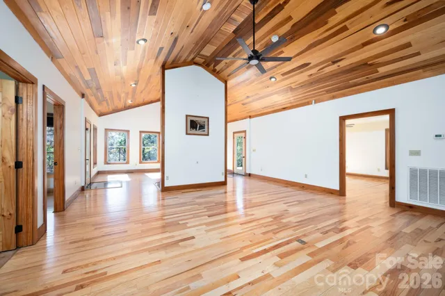 a view interior of the house with wooden floor