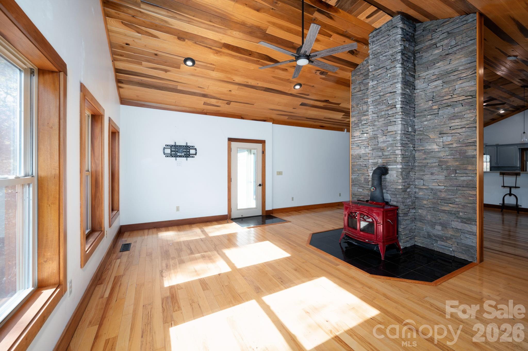 22 Faholoa Ridge Road Black Mountain, NC 28711 - Photo 18 of 47 a view of a outdoor space with wooden floor and a window