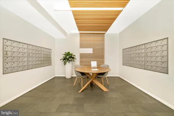 a view of a living room and a garage