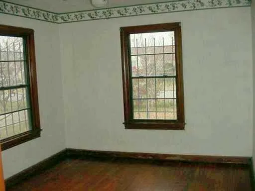 an empty room with a window