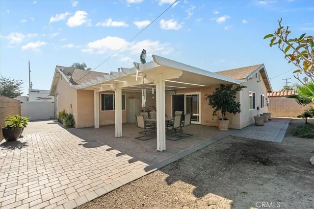 a view of a house with patio