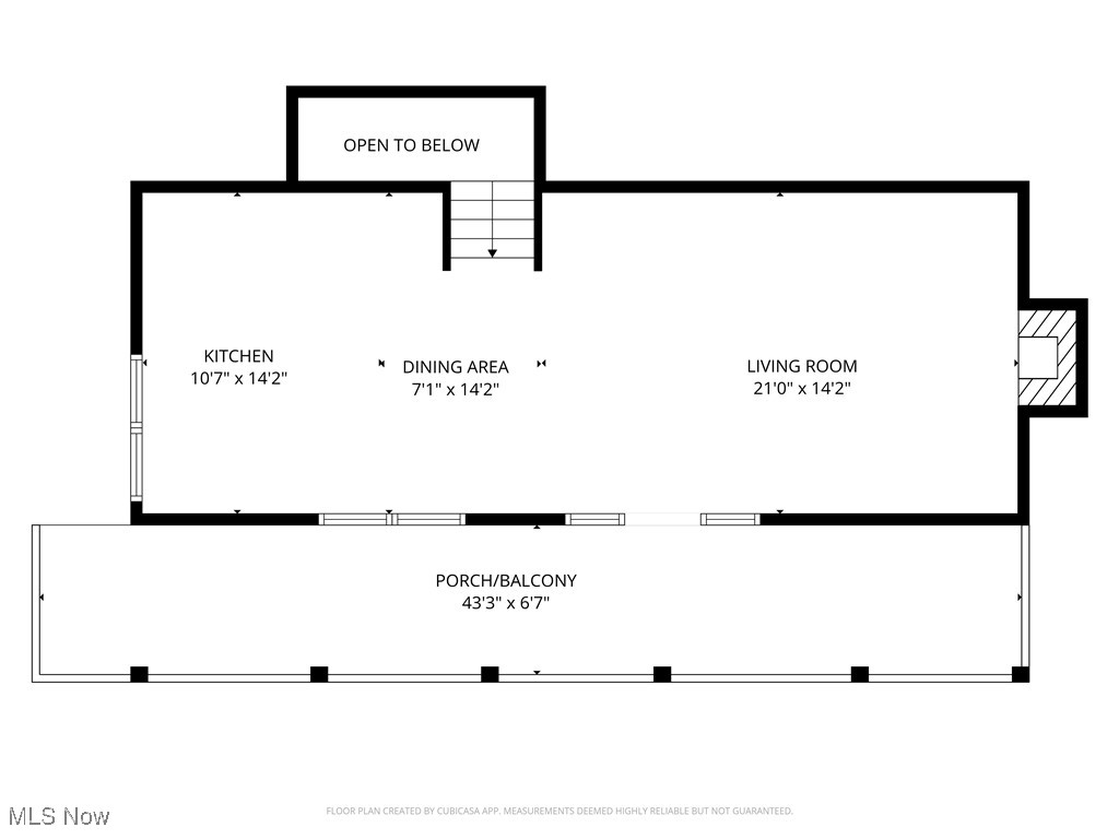 1430 Magnolia Road Southwest Dellroy, OH 44620 - Photo 6 of 50 Upper level - kitchen, living area and balcony.