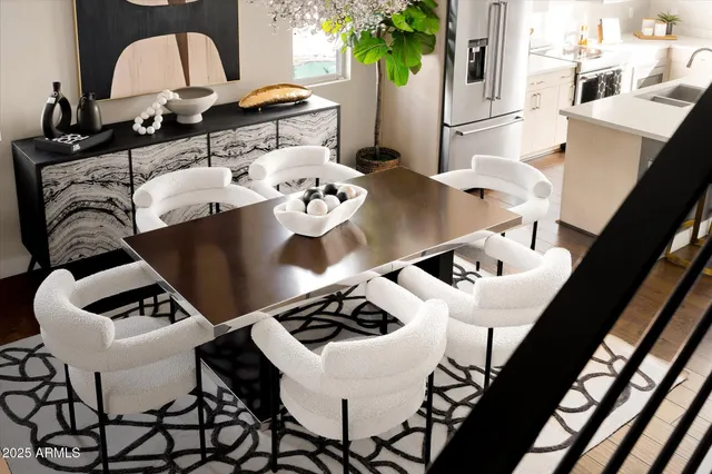 a table with chairs and a table