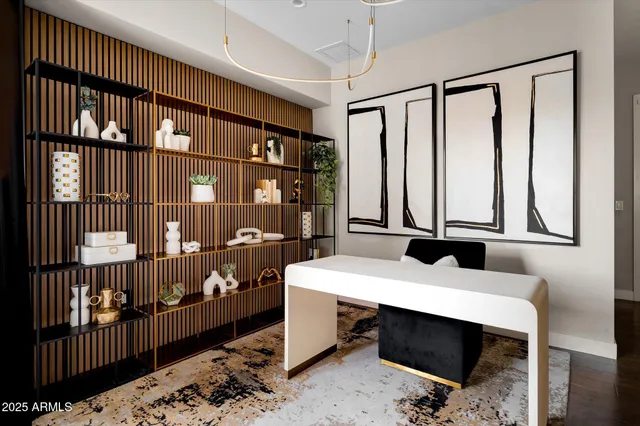 a room with furniture a rug and a window