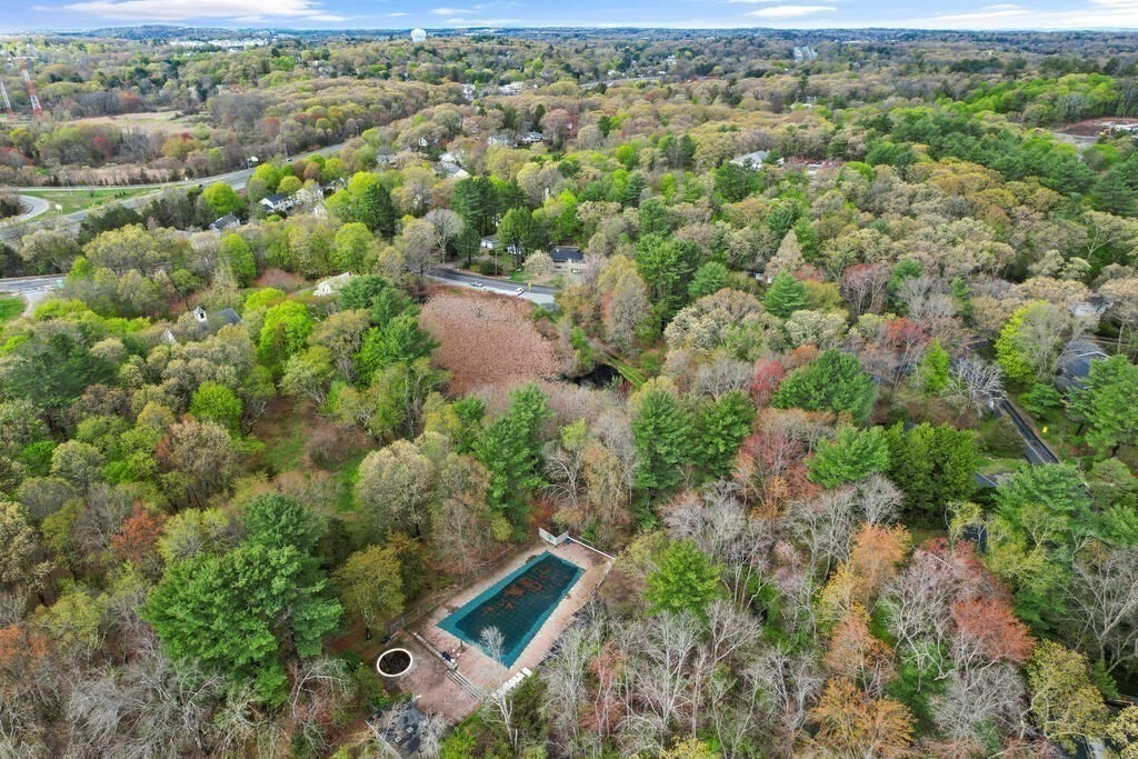 2 Peacock Farm Road Lexington, MA 02421 - Photo 26 of 30 an aerial view of a house with a yard