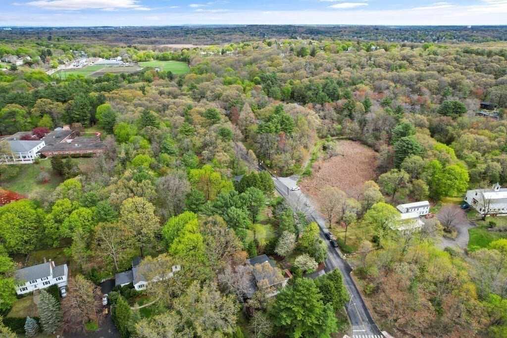 2 Peacock Farm Road Lexington, MA 02421 - Photo 27 of 30 an aerial view of a houses with a yard