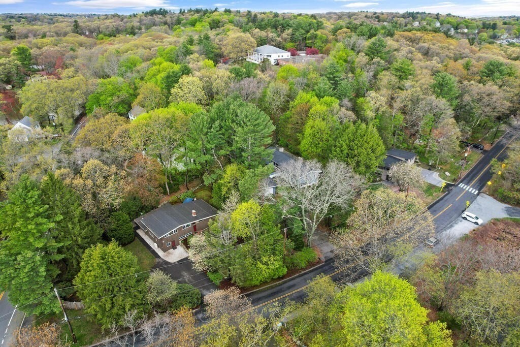 2 Peacock Farm Road Lexington, MA 02421 - Photo 3 of 30 an aerial view of residential house with outdoor space