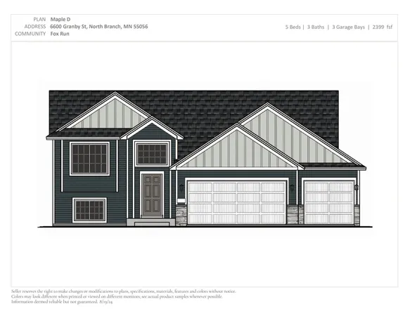 $404,900 | 6600 Granby Street, North Branch, MN 55056