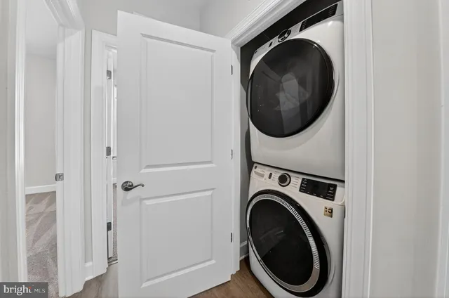 a view of a building with sitting area